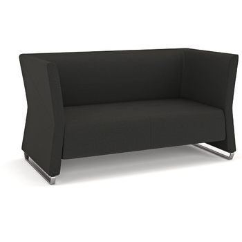 Jazz Black Two Seater Reception Chair