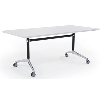 Modulus Flip Top Table [Poles & Rails: Black] [Size: 1500 x 600]