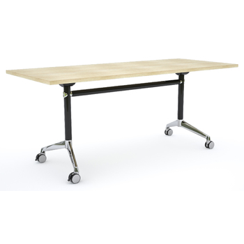 Modulus Mobile Flip Top Table Black New Oak - 1800mm x 600mm