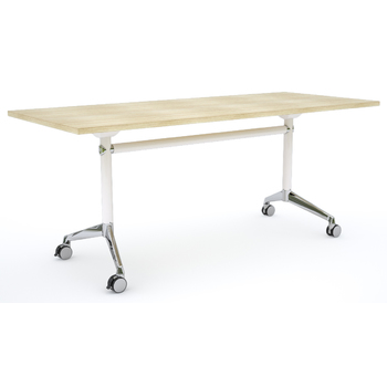Modulus Mobile Flip Top Table White New Oak - 1800mm x 900mm