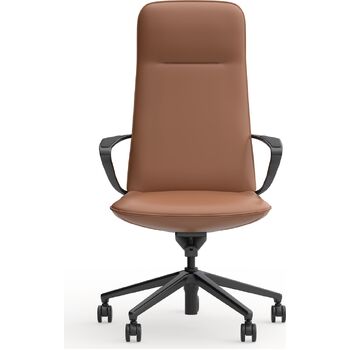 Nico High Back Executive Leather Office Chair – Ergonomic & Award-Winning Design - Leather Tan