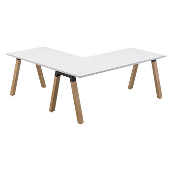Plantation Single Sided Desk with Return