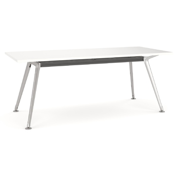 Team Boardroom Meeting Table - 1800 x 900 - Polished Alloy Frame