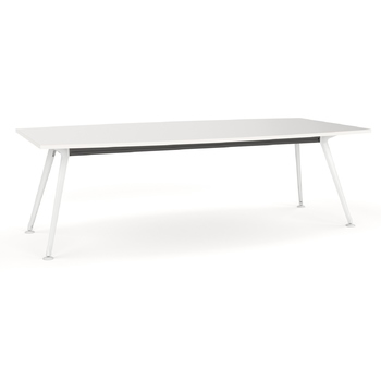 Team Boardroom Meeting Table - 2400 x 1200 - White Frame