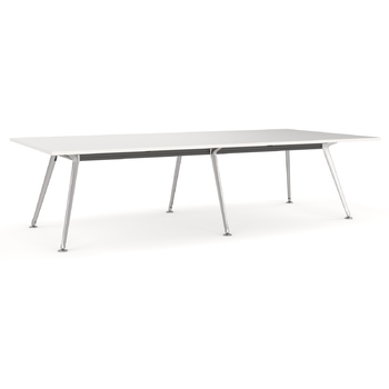 Team Executive Boardroom Table - 4800 x 1200 - Polished Alloy Frame
