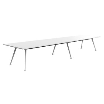Team Executive Boardroom Table - 4800 x 1200 - White Frame