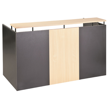 Pinnacle Office Reception Desk Counter Beech & Ironstone