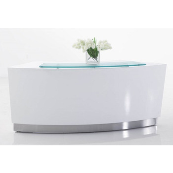 Evo White Reception Desk Counter