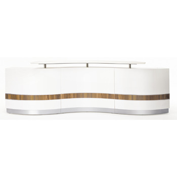 Martinique White Reception Desk Counter