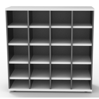 Express Pigeon Hole Hutch Unit - White & Ironstone