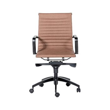 PU605M Tan Medium Back Executive Chair