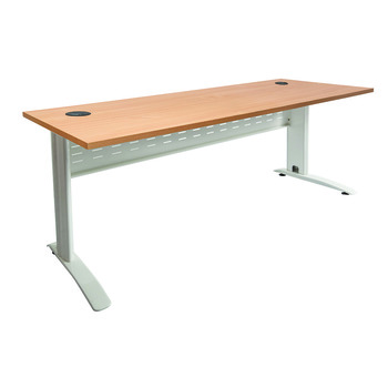 Rapid Span Office Desk - 1200 x 700 Beech Top - White Frame