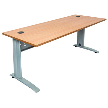 Rapid Span Office Desk - 1500 x 700 Beech Top - Silver  Frame