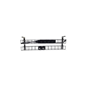 1 x Black Dual Tier Cable Basket - 1550mm Wide