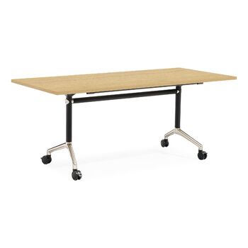 Rapid Flip Top Mobile Table [Colour: New Oak] [size: 1800mm x 900mm]