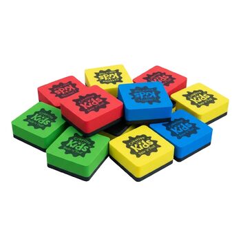 Magnetic Student Whiteboard Erasers - Pack of 12