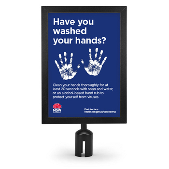 Retracta A4 Black Square Sign Holder