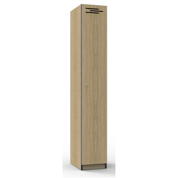 1 Door Natural Oak Melamine Locker