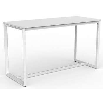 Anvil Bar Height Table White Frame White Top