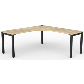 Axis Black New Oak Corner Home Office Desk Workstation