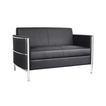 Eclipse 2 Seater Lounge - Black PU
