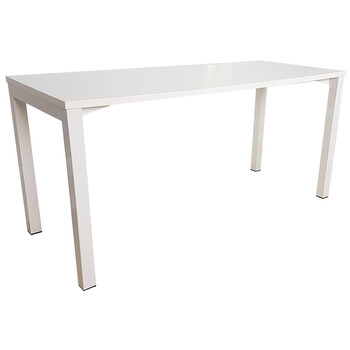 Elite Straight Office Desk White Frame White Top