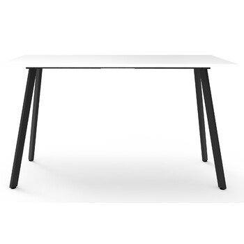 Eternity High Bar Table Black Legs White Top