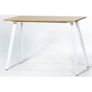 Eternity High Bar Table White Legs New Oak Top