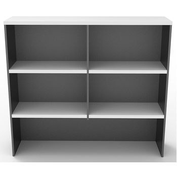 Express Desk Storage Hutch Unit White & Ironstone