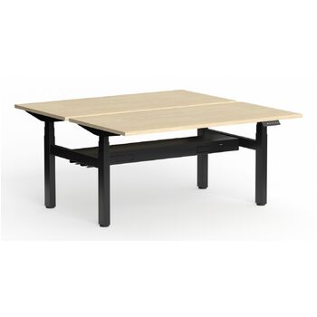 Klass Double Sided Sit Stand Desk Black Frame