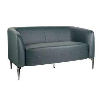 Liso 2 Seater Lounge - Forest Green PU