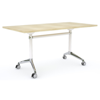 Modulus Mobile Flip Top Table White New Oak