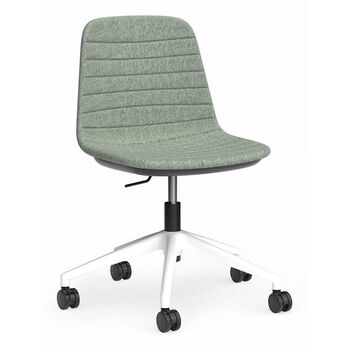 Sofia Gas Lift Chair – White Castor Base – Sunday Fabric