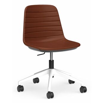 Sofia Gas Lift Chair – White Castor Base – PU Upholstery