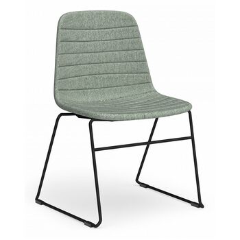 Sofia Sled Chair – Black Sled Base – Sunday Fabric