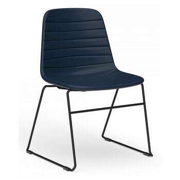 Sofia Sled Chair – Black Sled Base – PU Upholstery