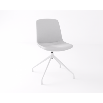 Vista Pivot Visitor Chair - Fully Upholstered - White