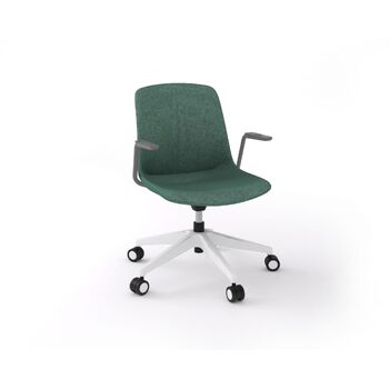Vista Swivel Meeting Chair - Fully Upholstered - Moss