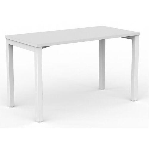 Axis Straight Office Desk - 2100 x 900mm - Black Frame / White Top