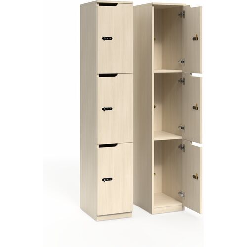 Knox 3 Door Storage Locker – Secure Storage Solution - Nordic Maple