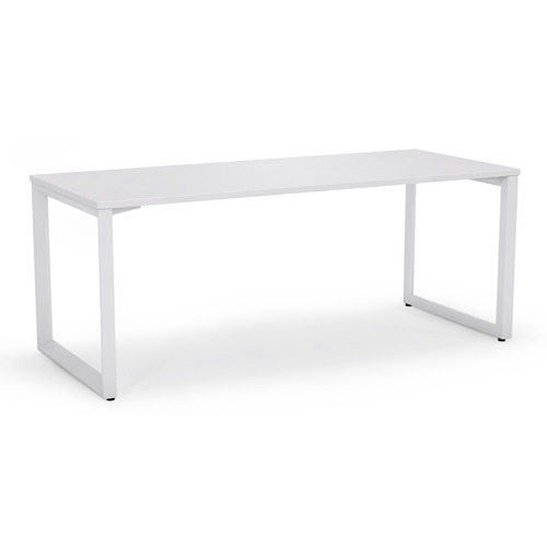 Anvil Straight Desk - White Frame - 1500 x 600