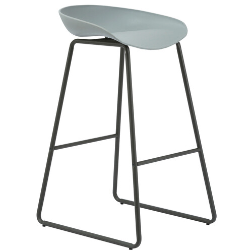 Aries Grey Metal Bar Stool