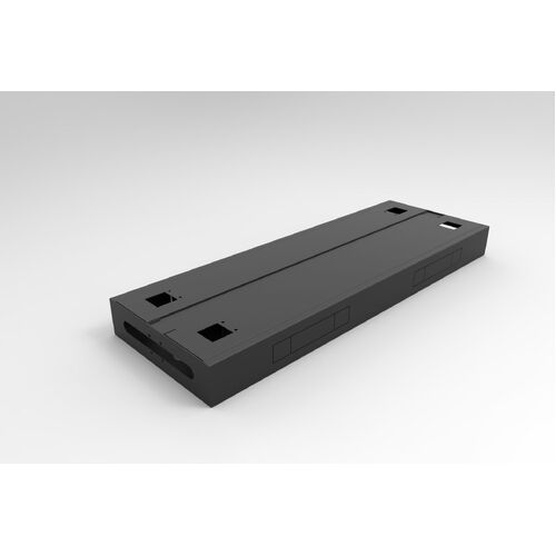 Boost & Halo Back To Back Cable Tray - Suits 1200mm W Workstation / Black P/C