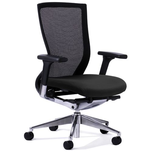 Balance Black Mesh Back Executive Chair - Black Fabric Seat