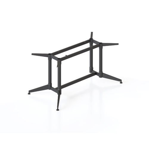 Typhoon Single Stage Meeting Table Frame - 1438mm W x 688mm D x 725mm H / Black P/C All Over