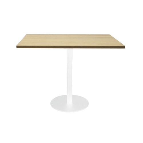 Rapid Infinity Square Meeting Table [Base Colour: White] [Top Colour: Natural Oak]