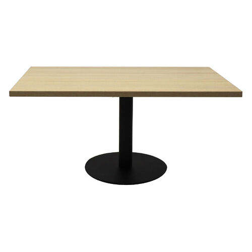 Estilo Square Coffee Table [Base Colour: Black] [Top Colour: Natural Oak]