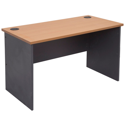 Express Straight Home Office Desk - 1200 x 600 - Beech/Ironstone