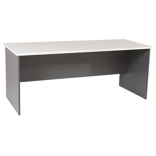 Express Straight Home Office Desk White & Ironstone - 1800mm x 900mm