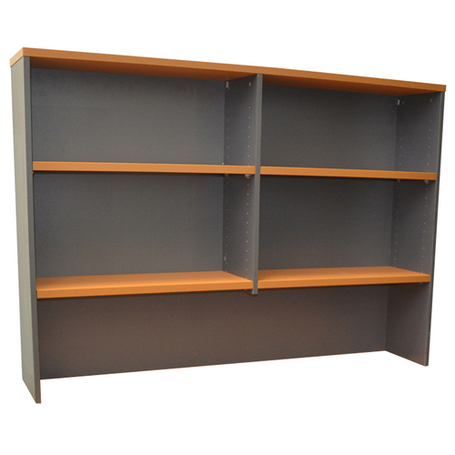 Express Desk Storage Hutch Unit - 1500 x 315 - Beech/Ironstone